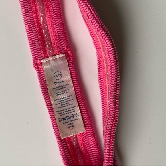 Ivivva By Lululemon Pink Stick It Girls One Size Headband non slip sporty - Picture 9 of 10